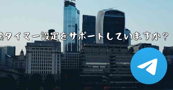 Telegram はシークレット チャットに対してどのような自己破壊タイマー設定をサポートしていますか？