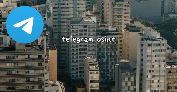 telegram osint