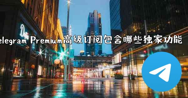 Telegram Premium高级订阅包含哪些独家功能