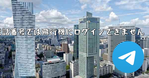 国内の携帯電話番号では飛行機にログインできません