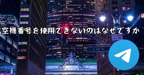 中国で登録されている航空機番号を使用できないのはなぜですか