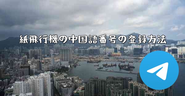 紙飛行機の中国語番号の登録方法