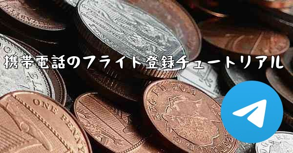 Apple 携帯電話のフライト登録チュートリアル