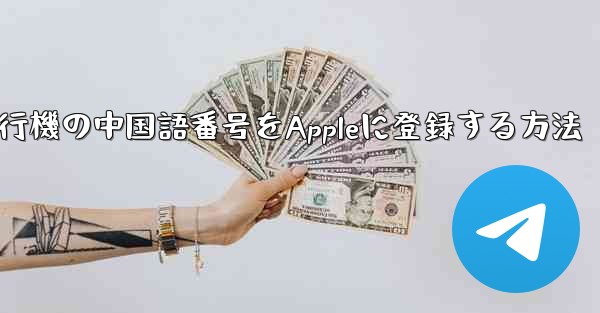 紙飛行機の中国語番号をAppleに登録する方法